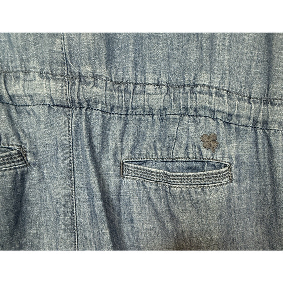 Vintage Y2K Lucky Brand Womens Denim Romper Size M Button Up Beach Casual Lounge - Picture 7 of 10